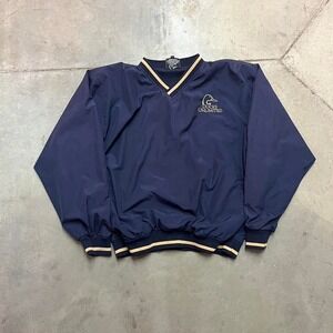 Y2K Ducks‎ Unlimited Blue Gold Pullover Embroidered Windbreaker Jacket